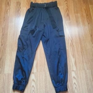 ZARA Belted Cargo Pants with Pockets